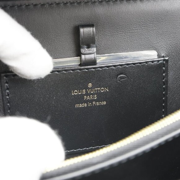 Louis Vuitton  Rose Des Vents MM Calfskin Leather Satchel Bag Black - Picture 9 of 10